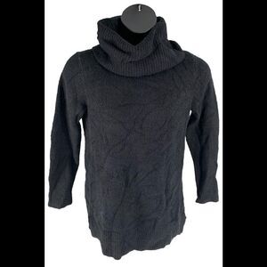 Joan Rivers Long Sleeve Plush Cowl Neck Sweater Black - Regular